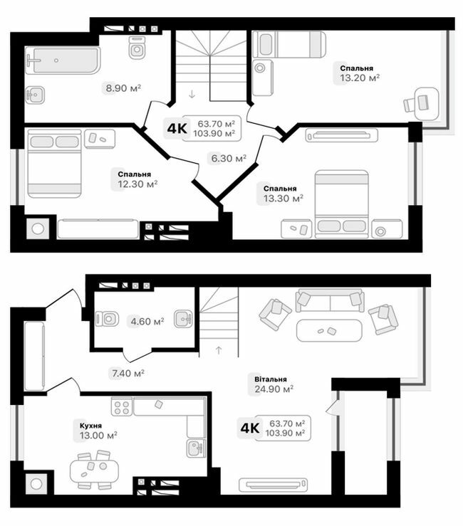 Двухуровневая 103.9 м² в ЖК Auroom City от 21 100 грн/м², Львов