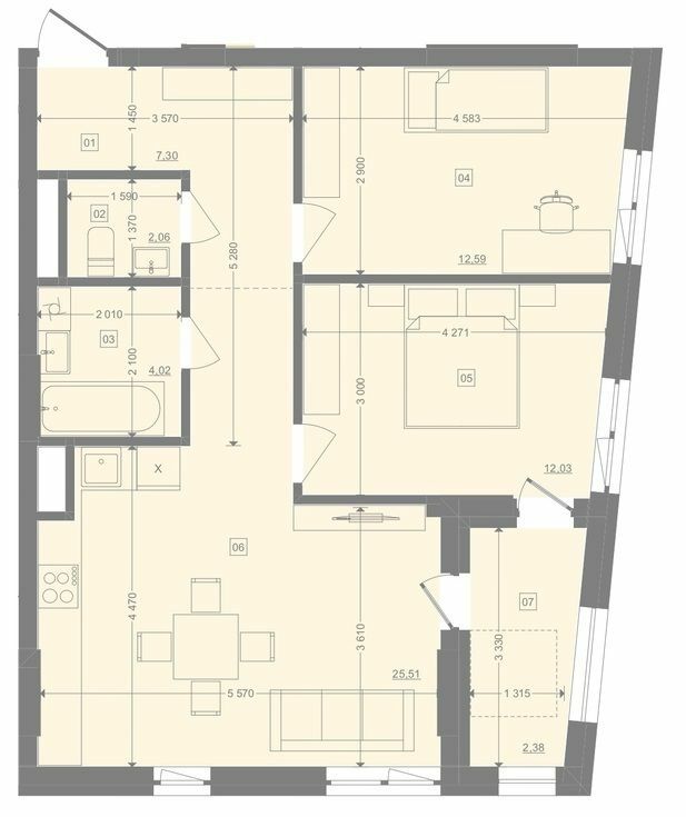 2-комнатная 65.89 м² в ЖК Pictorial от 24 350 грн/м², Львов