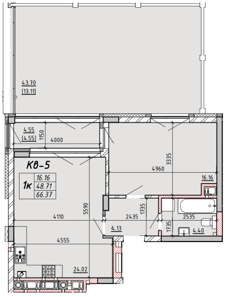 1-кімнатна 66.37 м² в ЖК Villa Magnolia Spring від 28 300 грн/м², Львів