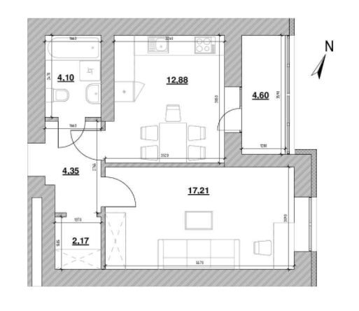 1-кімнатна 45.31 м² в ЖК Шенген від 26 553 грн/м², Львів