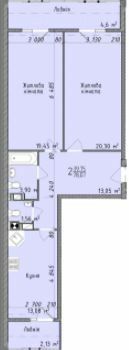 2-кімнатна 78.07 м² в ЖК Гармонія від 14 000 грн/м², Львів