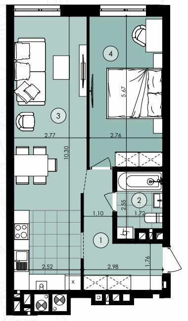 1-кімнатна 55.33 м² в ЖК Парк Арена від 20 900 грн/м², Львів
