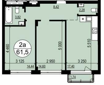 2-кімнатна 61.5 м² в ЖК Грінвуд 2 від 18 300 грн/м², смт Брюховичі