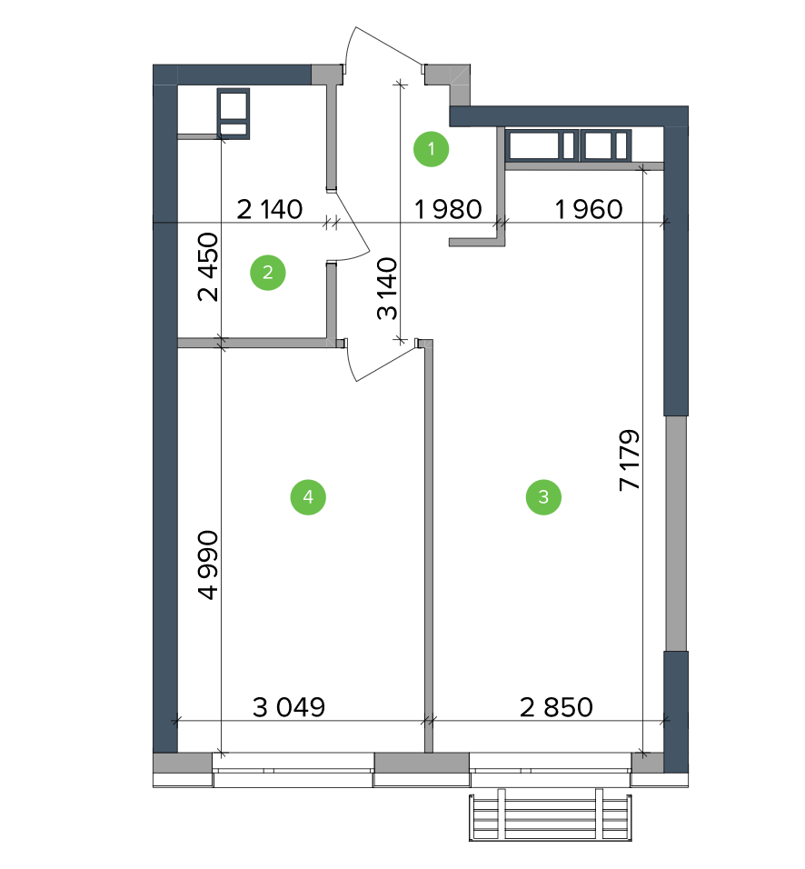 1-кімнатна 46.04 м² в ЖК Метрополіс від 46 773 грн/м², Київ