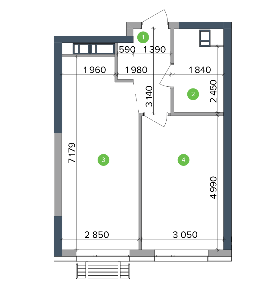 1-кімнатна 45.56 м² в ЖК Метрополіс від 36 218 грн/м², Київ