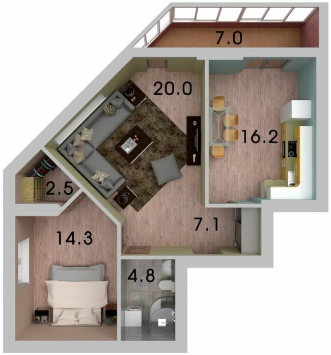 2-кімнатна 72.9 м² в ЖК на Кедровського від 19 300 грн/м², Херсон