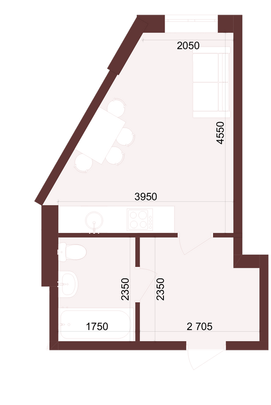 1-комнатная 24.54 м² в ЖК Urban One Klochkivska от 23 700 грн/м², Харьков