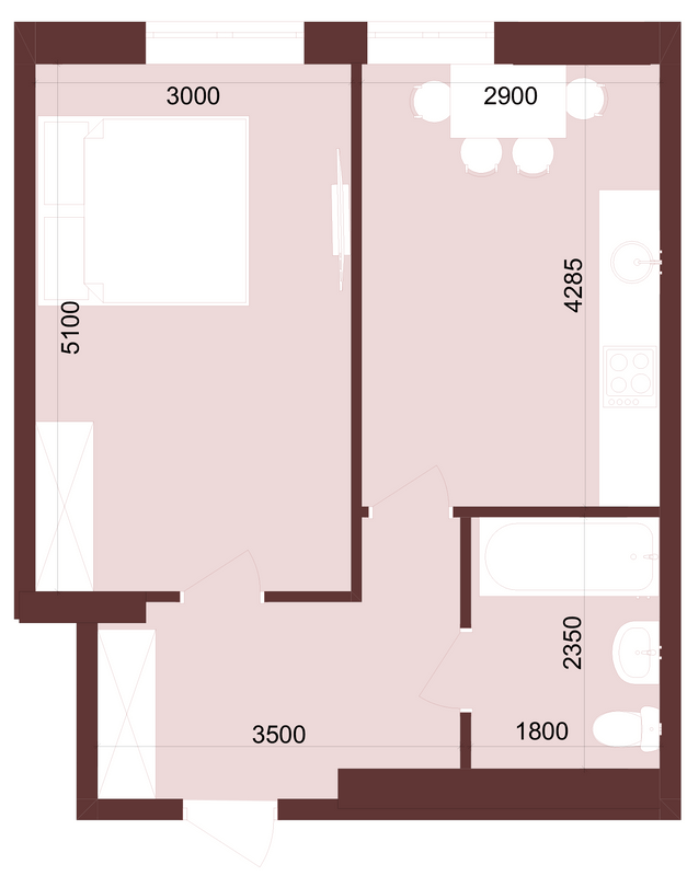 1-кімнатна 37.67 м² в ЖК Urban One Klochkivska від 23 700 грн/м², Харків