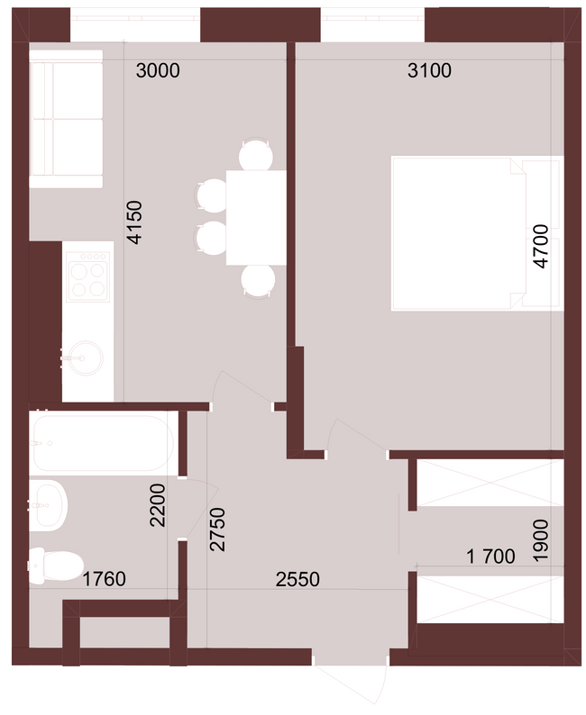 1-комнатная 39.07 м² в ЖК Urban One Klochkivska от 23 700 грн/м², Харьков