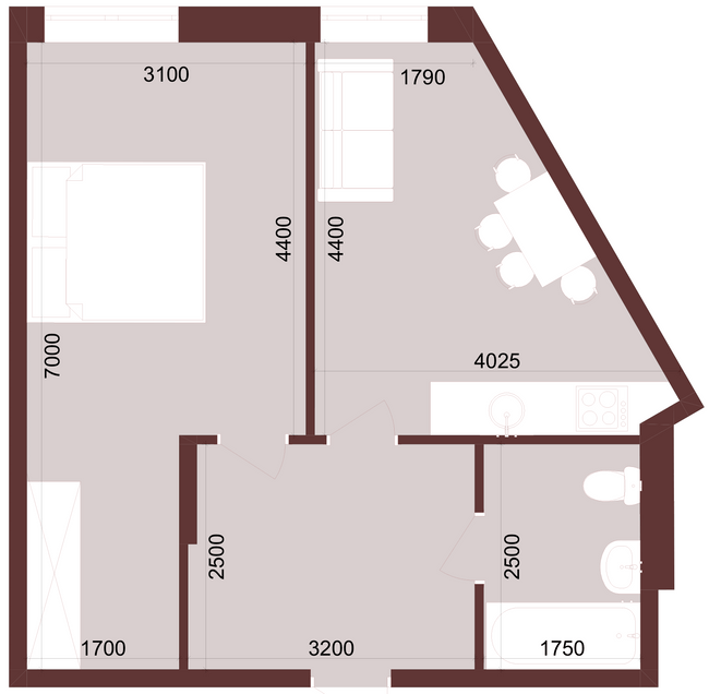 1-кімнатна 41.66 м² в ЖК Urban One Klochkivska від 28 300 грн/м², Харків