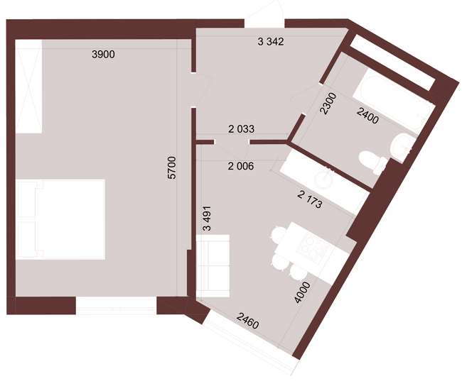 1-кімнатна 45.93 м² в ЖК Urban One Klochkivska від 28 300 грн/м², Харків