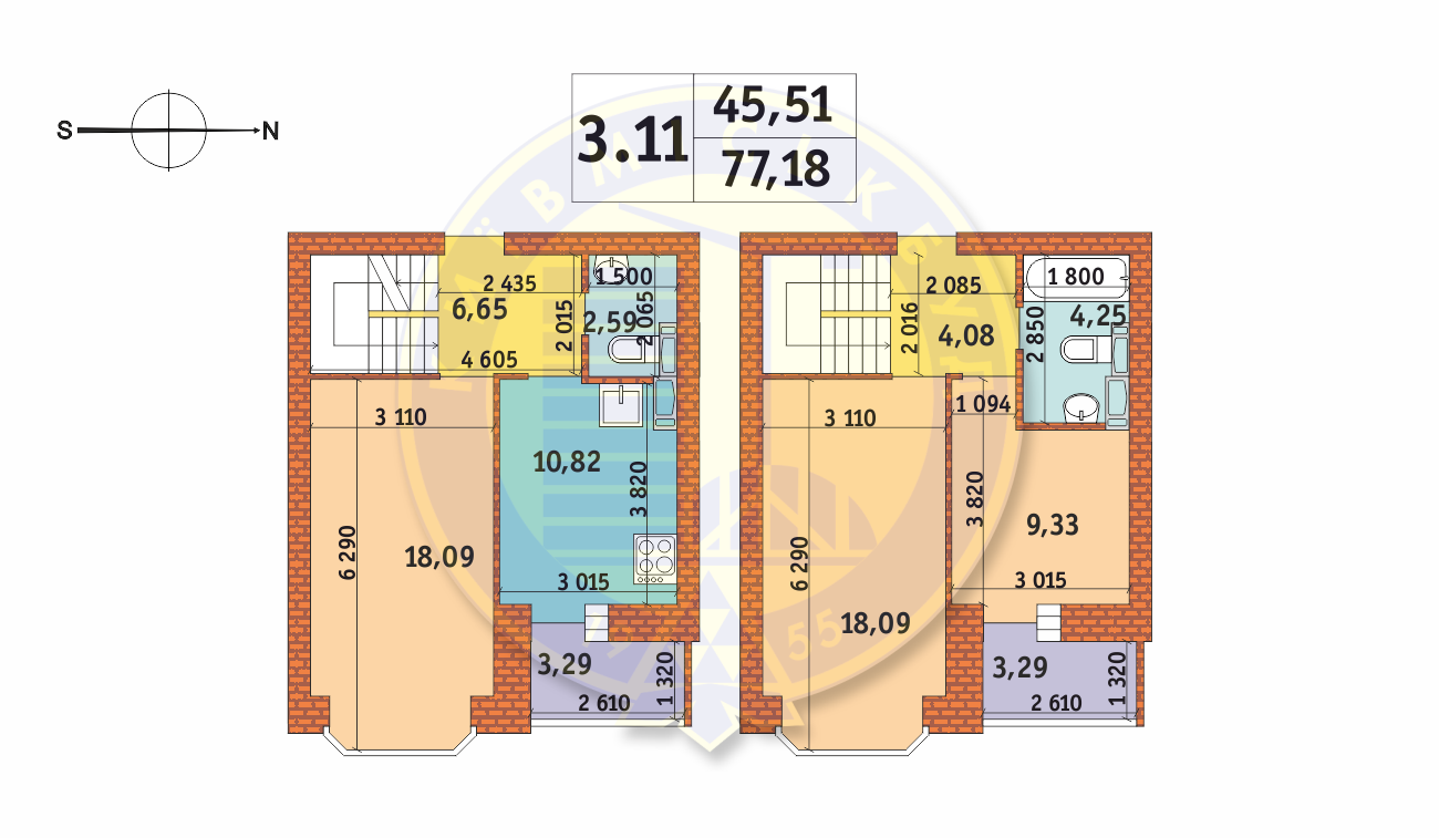 3-кімнатна 77.18 м² в ЖК Чарівне Місто від 25 688 грн/м², Київ