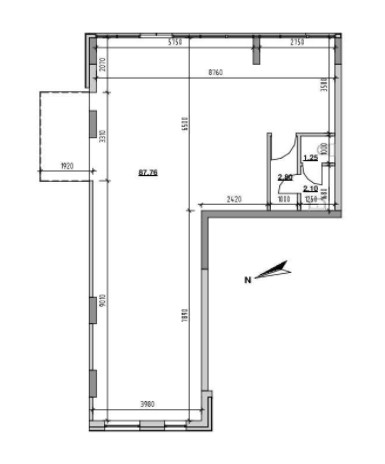 Торговельне приміщення 93.91 м² в ЖК Америка від 25 938 грн/м², Львів