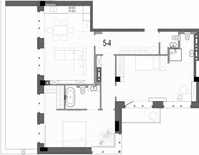 2-кімнатна 107.1 м² в КБ на Короленко від 27 600 грн/м², Дніпро