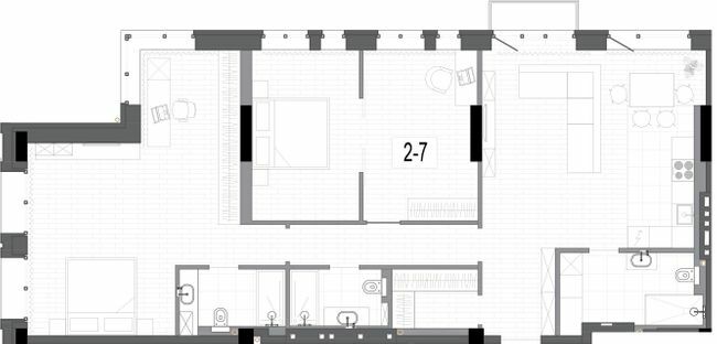 3-комнатная 131.5 м² в КД на Короленко от 33 150 грн/м², Днепр