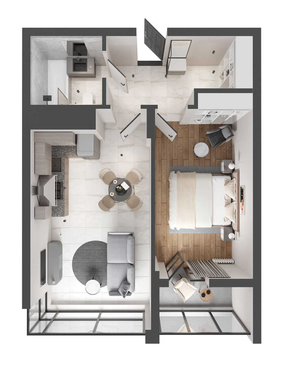 1-кімнатна 52.89 м² в ЖК Вишневий Сад від забудовника, м. Дрогобич