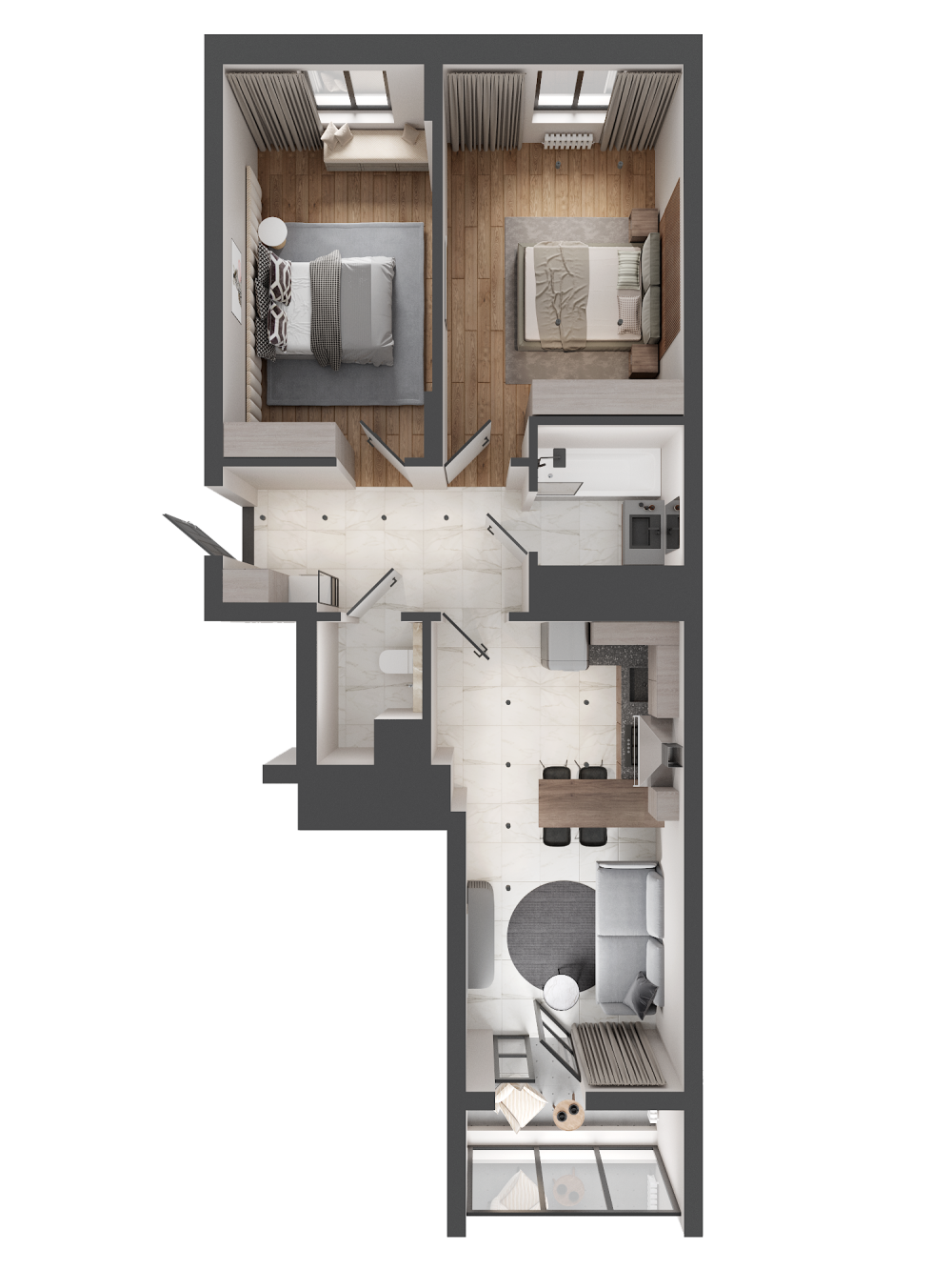 3-кімнатна 64.85 м² в ЖК Вишневий Сад від забудовника, м. Дрогобич