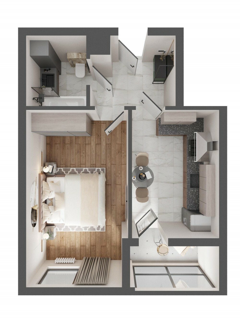 1-кімнатна 41.15 м² в ЖК Вишневий Сад від забудовника, м. Дрогобич