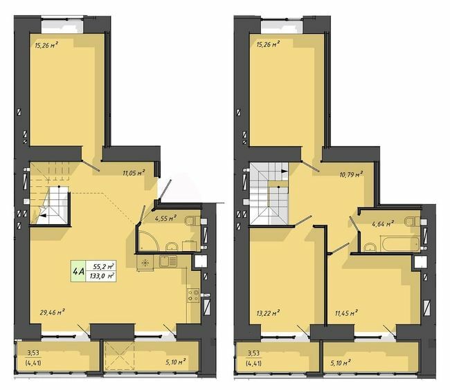 Двухуровневая 133 м² в ЖК Львовский от 17 000 грн/м², Тернополь