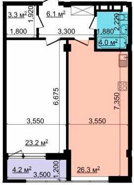 1-кімнатна 65 м² в ЖК Криптон від 22 000 грн/м², Харків