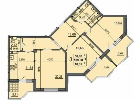 3-комнатная 109.68 м² в ЖК на ул. Смелянская, 48, 50, 54 от 16 800 грн/м², Черкассы