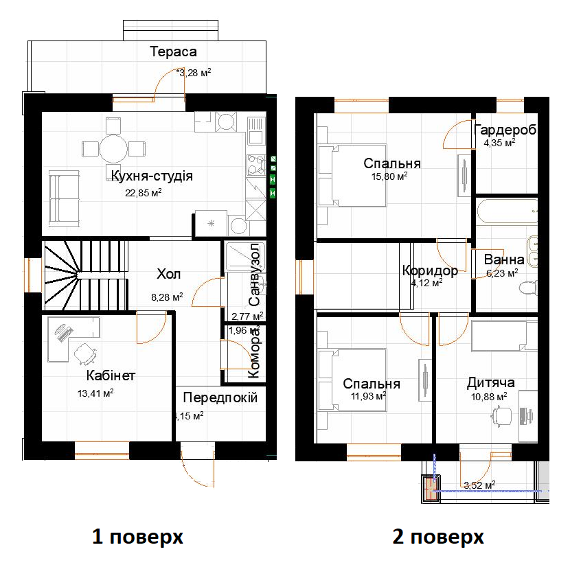 Дуплекс 110 м² в Дуплексы Toscana Home от 30 545 грн/м², г. Буча