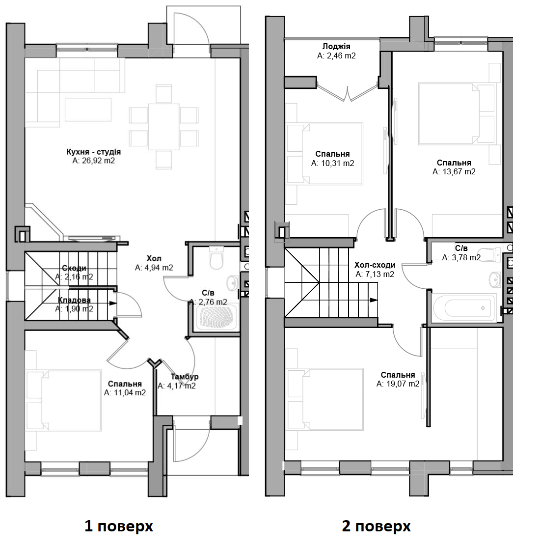 Таунхаус 110 м² в КП Beverly Hills Residence от 18 909 грн/м², с. Крюковщина