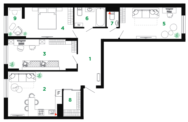 4-комнатная 97 м² в ЖК Comfort Park от 31 000 грн/м², Ивано-Франковск