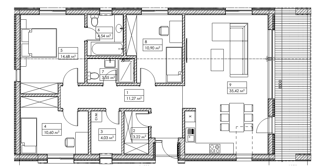 Котедж 100 м² в КМ Mulberry Homes від 35 900 грн/м², с. Красилівка