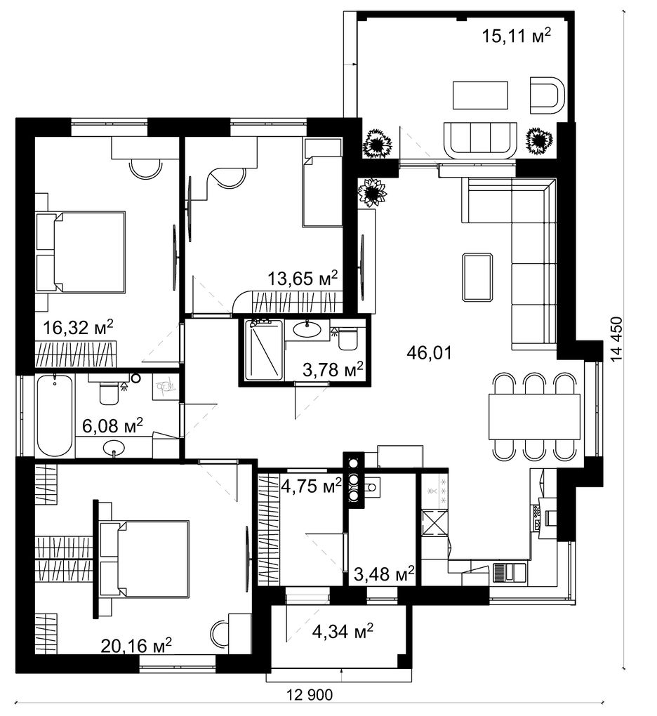 Котедж 134 м² в КМ Солнечний від 30 448 грн/м², с. Осещина