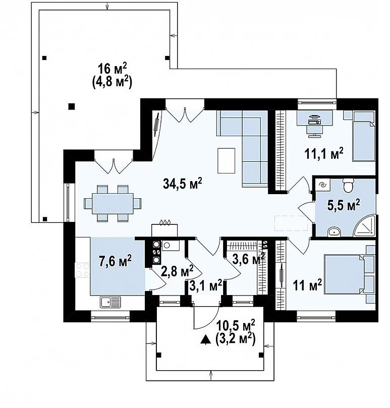 Коттедж 102 м² в КП Green Kvartal от 27 451 грн/м², с. Осещина