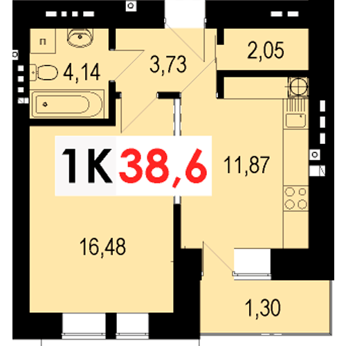 1-комнатная 38.6 м² в ЖК Стожары от 12 500 грн/м², Ивано-Франковск