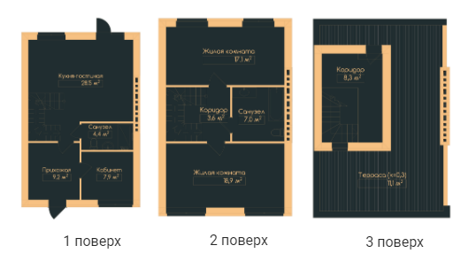 Таунхаус 116 м² в Таунхаус Elwood Townhouse від 17 155 грн/м², с. Білогородка