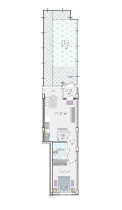 2-кімнатна 62.06 м² в ЖК Лавандовий від 27 198 грн/м², м. Бровари