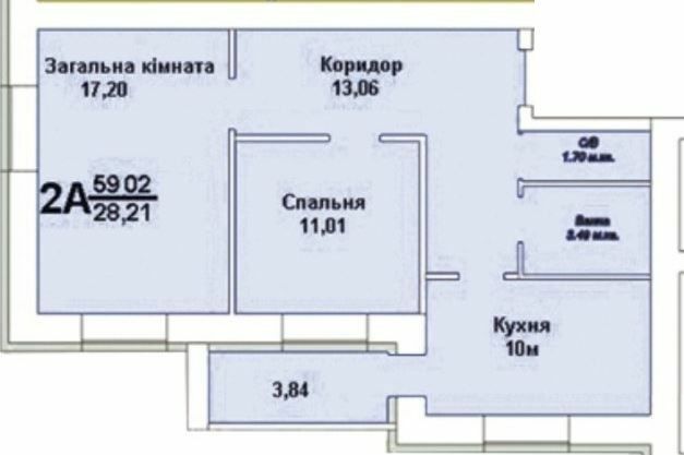 2-кімнатна 59.02 м² в ЖК Європейський від 14 300 грн/м², Хмельницький