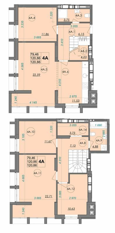 Двухуровневая 121.92 м² в ЖК Panorama от 14 000 грн/м², Луцк