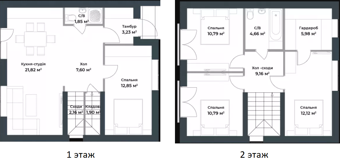 Таунхаус 104.9 м² в Таунхаусы Idilika Home от 20 782 грн/м², г. Буча