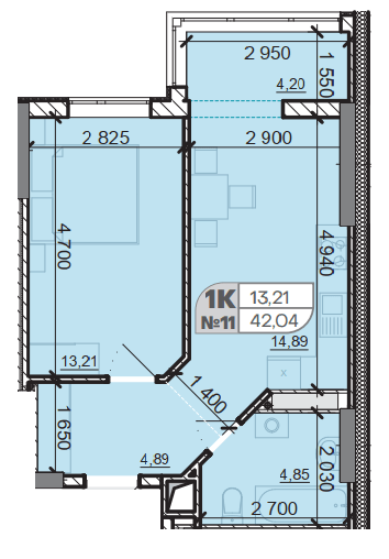 1-комнатная 42.04 м² в ЖК Акварель-8 от 18 450 грн/м², с. Лиманка