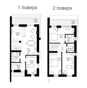 Таунхаус 158 м² в КП Toscana House 2 от 17 025 грн/м², г. Буча