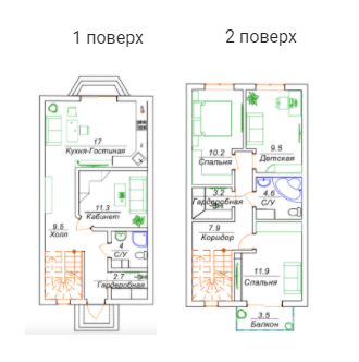 Таунхаус 120 м² в Таунхаусы УСАДЬБА от 9 917 грн/м², с. Лиманка
