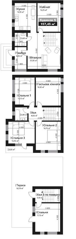 Таунхаус 157.45 м² в КП RENAISSANCE от 23 372 грн/м², Львов