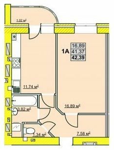 1-кімнатна 42.39 м² в ЖК на вул. Успенсько-Троїцька, 72/8 від 9 750 грн/м², м. Конотоп