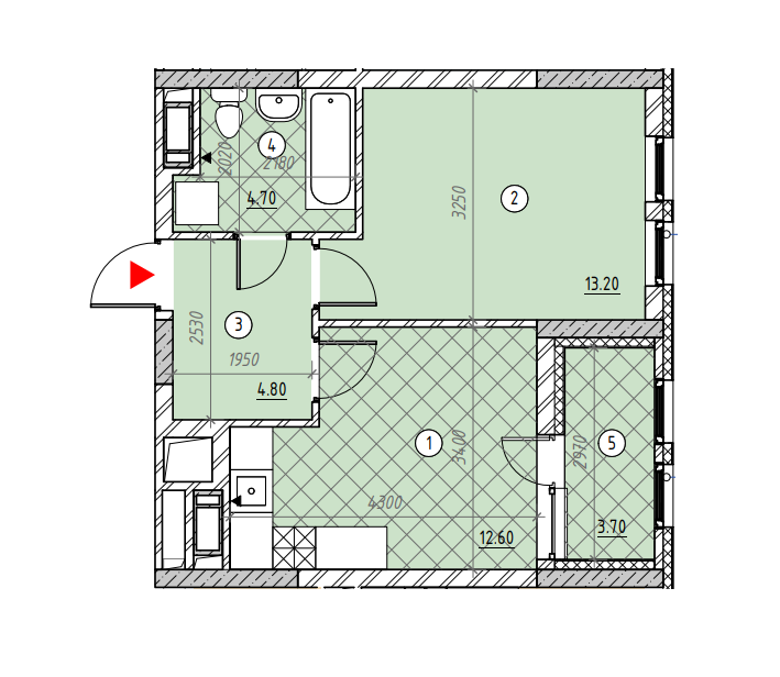 1-комнатная 39 м² в ЖК SKY AVENUE от 44 809 грн/м², Киев