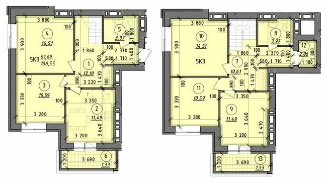 Двухуровневая 108.55 м² в ЖК Французский бульвар от 14 150 грн/м², г. Вышгород