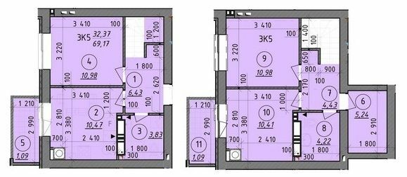 Двухуровневая 69.17 м² в ЖК Французский бульвар от 15 650 грн/м², г. Вышгород