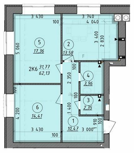 2-кімнатна 62.13 м² в ЖК Французький бульвар від 19 150 грн/м², м. Вишгород