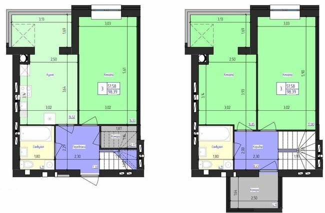 Дворівнева 98.39 м² в ЖК Олімпійський від 16 500 грн/м², Харків