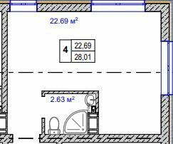 1-комнатная 28.01 м² в ЖК MANCHESTER PARK от 22 700 грн/м², Киев