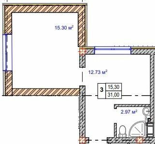 1-кімнатна 31 м² в ЖК MANCHESTER PARK від 22 700 грн/м², Київ