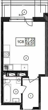 1-комнатная 27.22 м² в ЖК Olympic Park от 30 000 грн/м², Киев